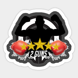 2 Guns Boxing Sticker